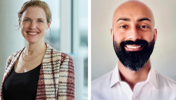 headshots of new trustees Kasey Hooper and Sachin Jogia