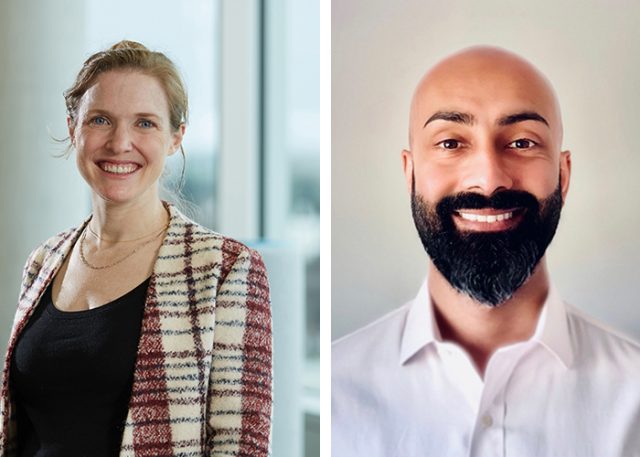 headshots of new trustees Kasey Hooper and Sachin Jogia