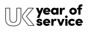 uk year of service logo black