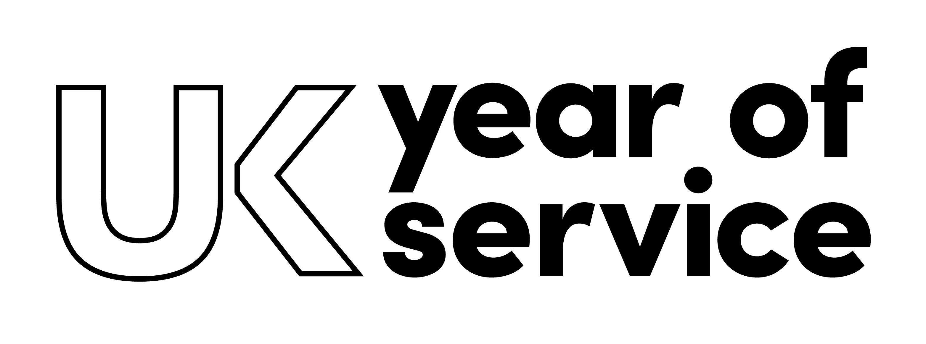 uk year of service logo black
